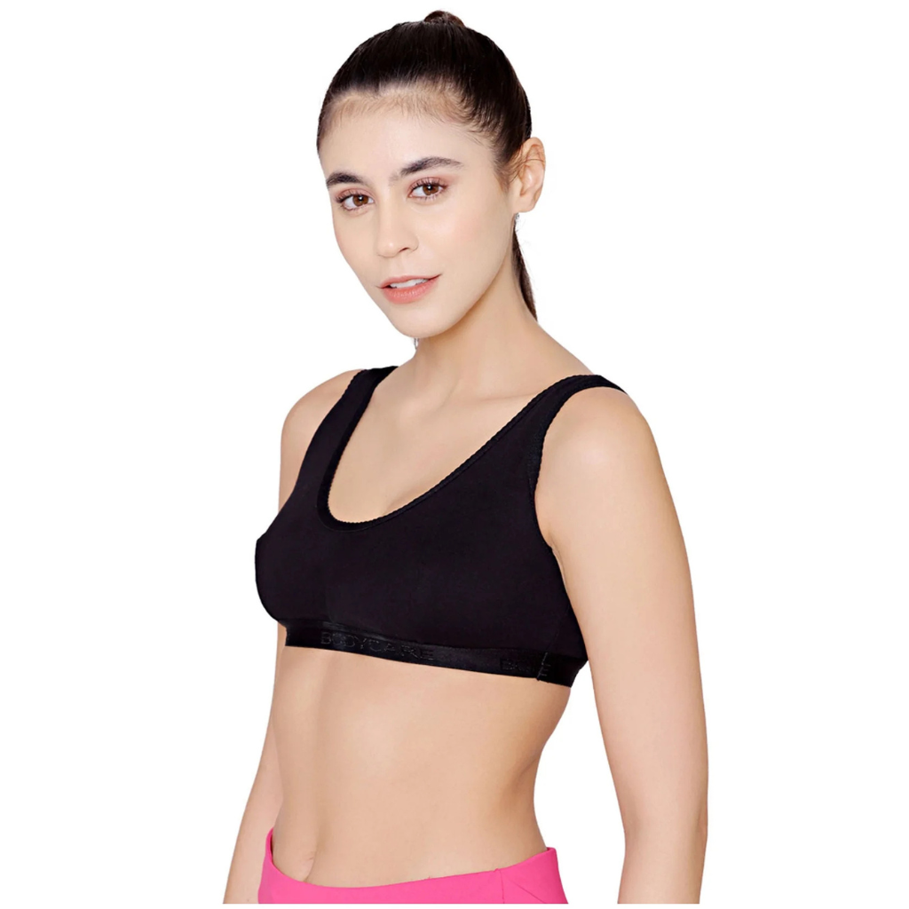Bodycare Women's Full Coverage Non-Padded Cotton Blend Sports Bra for Everyday Comfort & Light Support - Image 4