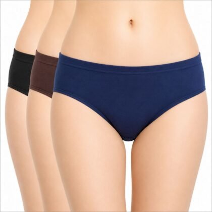 Bodycare 2D plain panty for women assorted pack of 3